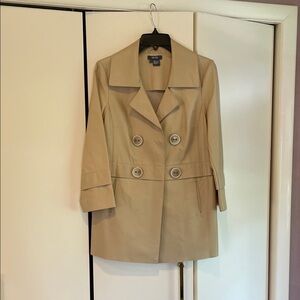 Per Se Women's Beige Soft Leather Blazer